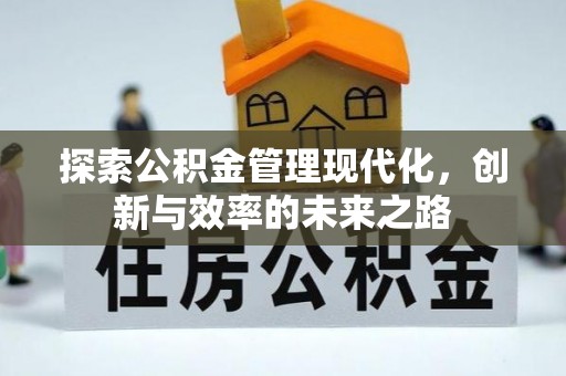 兰考探索公积金管理现代化，创新与效率的未来之路